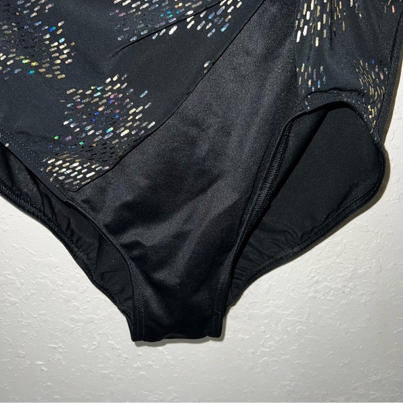 Miraclesuit Iridium Minx One Piece Swimsuit Black Multi Color Size 16. - Picture 6 of 14